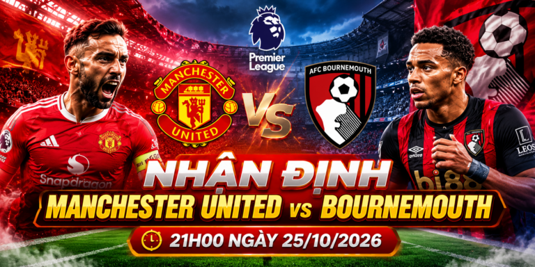 Nhận định Manchester United vs Bournemouth 21h00 ngày 25/10/2026